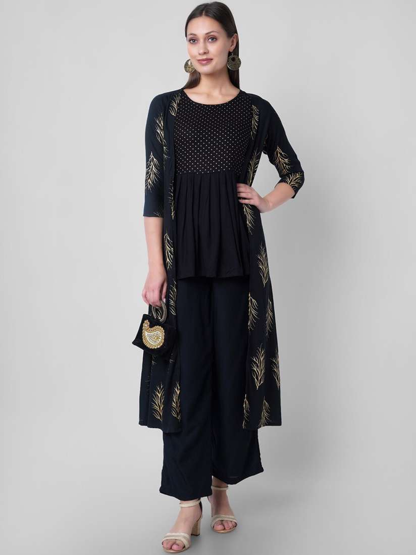 Long kurti with jacket myntra deals