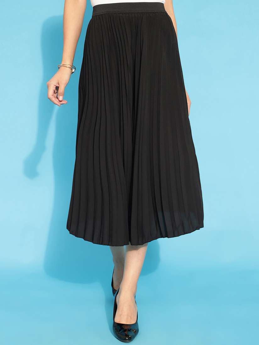 Buy Purple Feather Pleated A Line Maxi Skirts Skirts for Women 22880256 Myntra