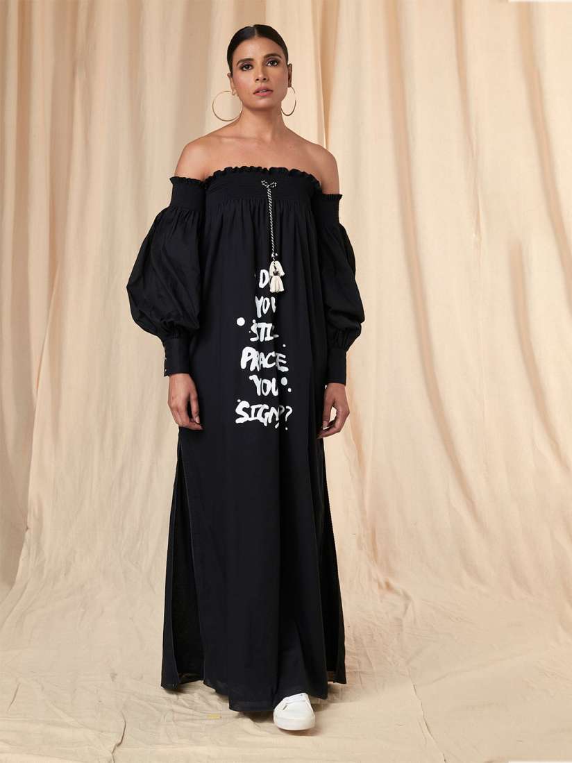 Off shoulder dress myntra outlet