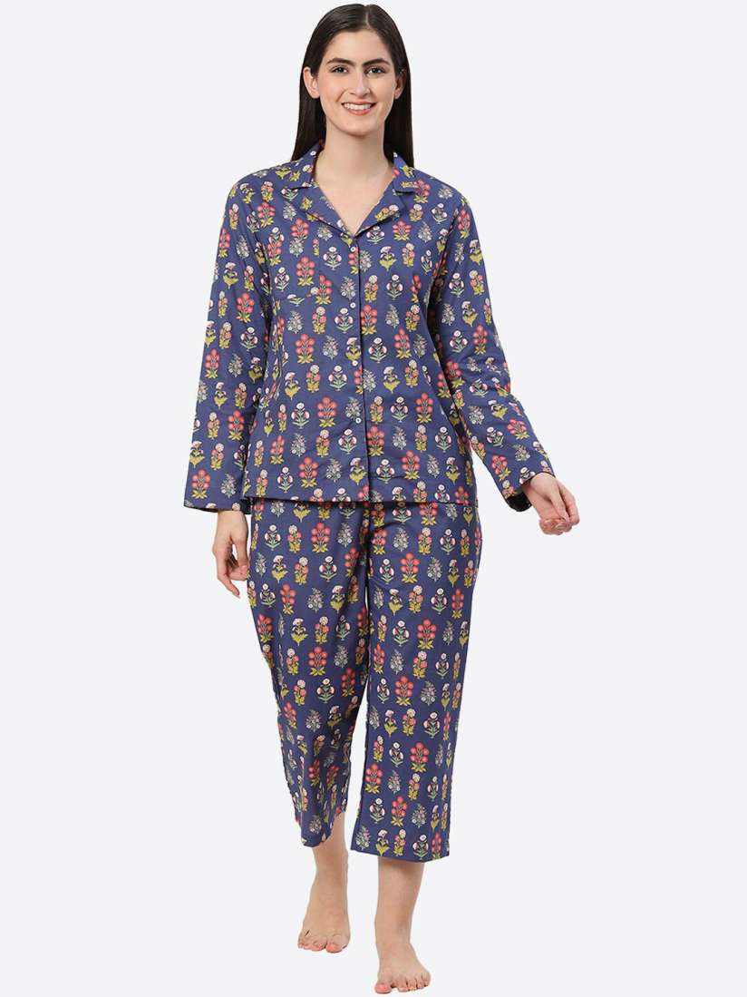 Buy Biba Floral Printed Pure Cotton Night Suit Night suits for Women 22883796 Myntra