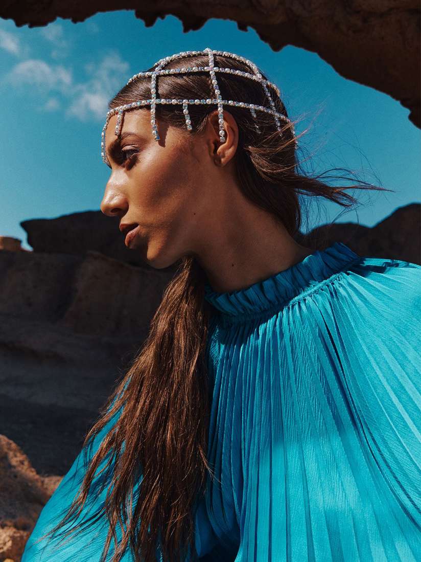 silver coin headpiece