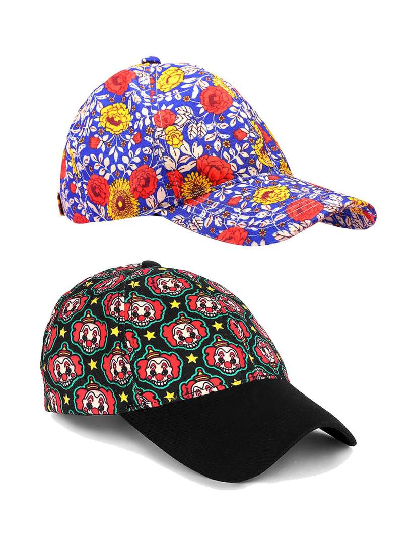 Buy Knotyy Pack Of 2 Floral Printed Snapback Caps Caps for Unisex 22885190 Myntra