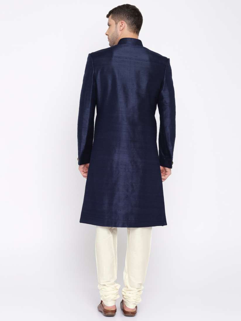 Buy Ethnix By Raymond Navy Off White Sherwani Sherwani for Men 2288532 Myntra