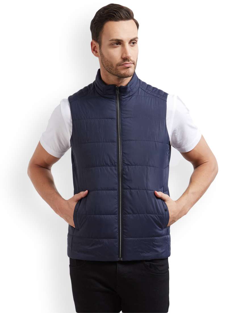 Buy DEEZENO Men Navy Blue Solid Quilted Jacket Jackets for Men 2289039 Myntra