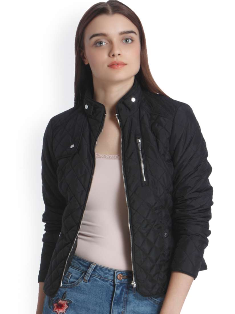 Buy Vero Moda Women Black Solid Quilted Jacket Jackets for Women 2290938 Myntra