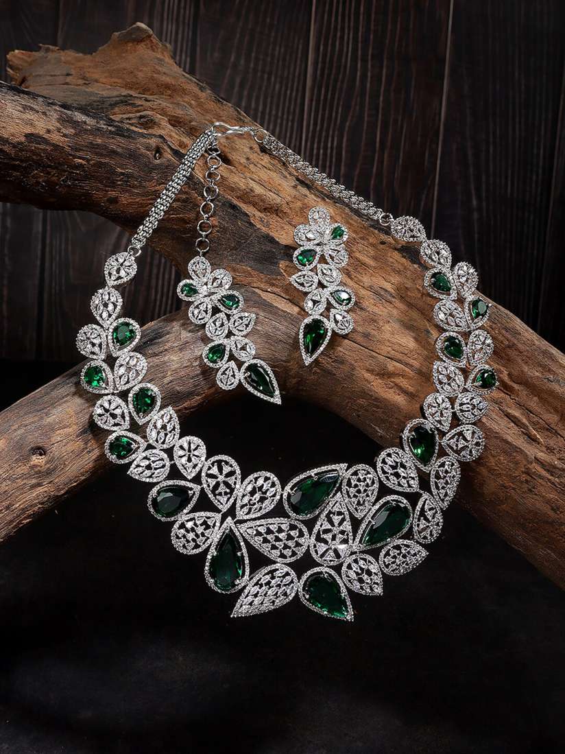 Buy AURAA TRENDS Rhodium Plated American