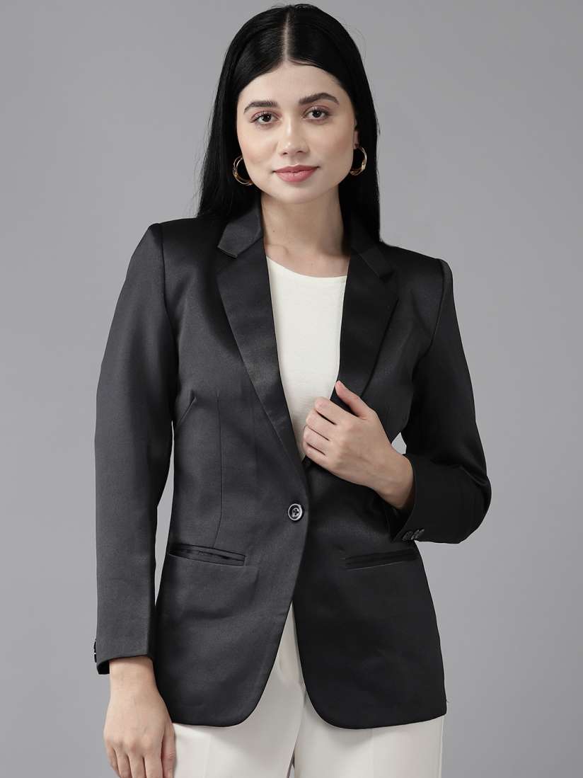 Buy Shaftesbury London Women Single Breasted Slim Fit Formal Blazer Blazers for Women 22918674 Myntra