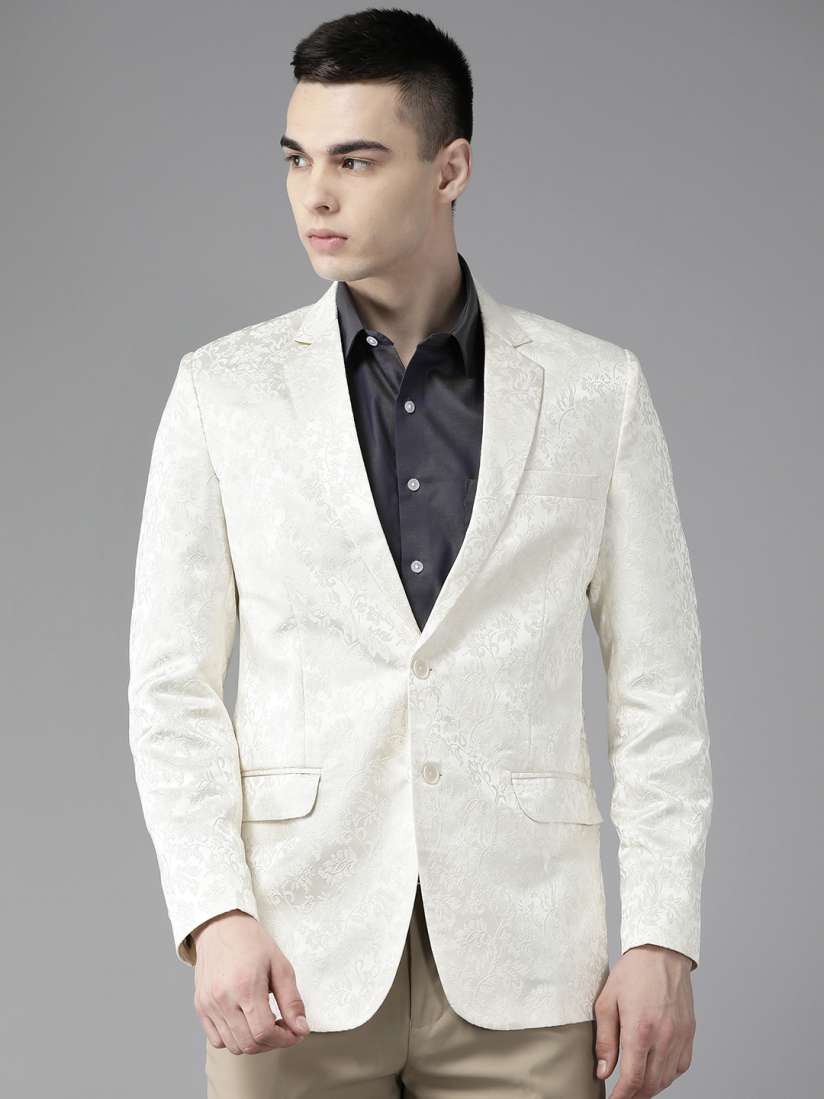 Buy Shaftesbury London Men Single Breasted Slim Fit Formal Blazer Blazers for Men 22919464 Myntra