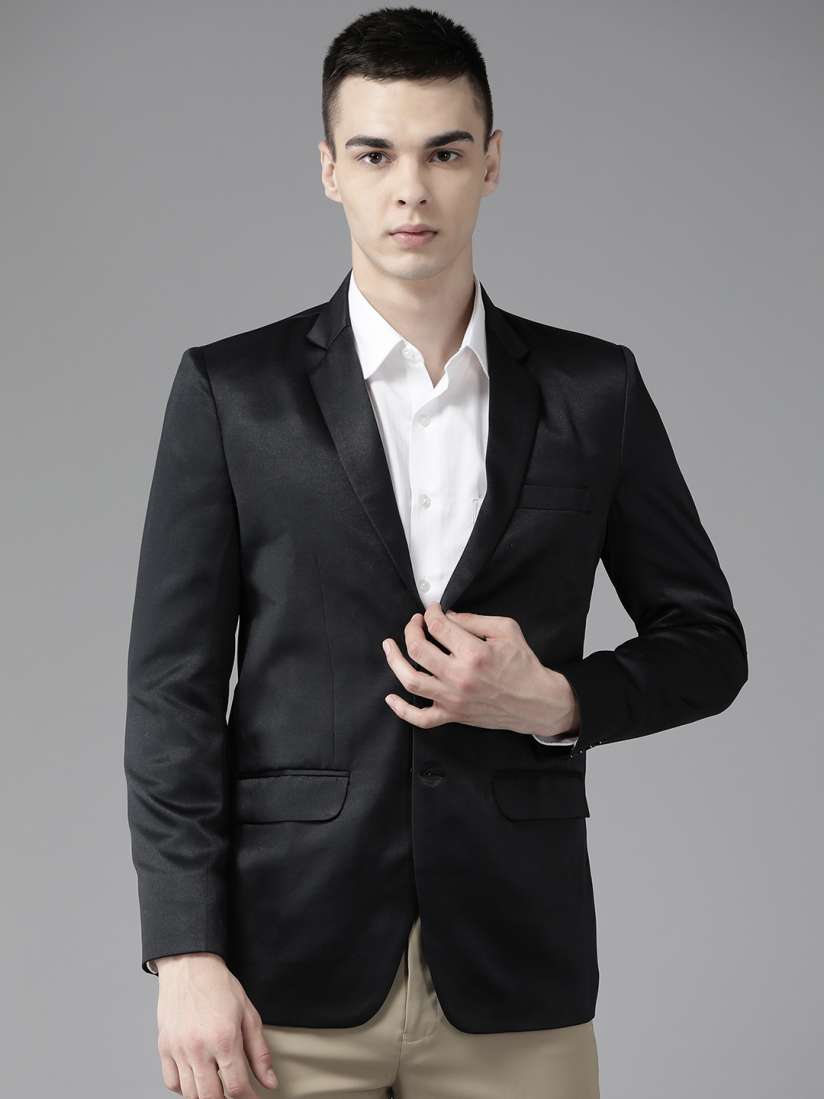 Buy Shaftesbury London Men Single Breasted Slim Fit Formal Blazer Blazers for Men 22919480 Myntra