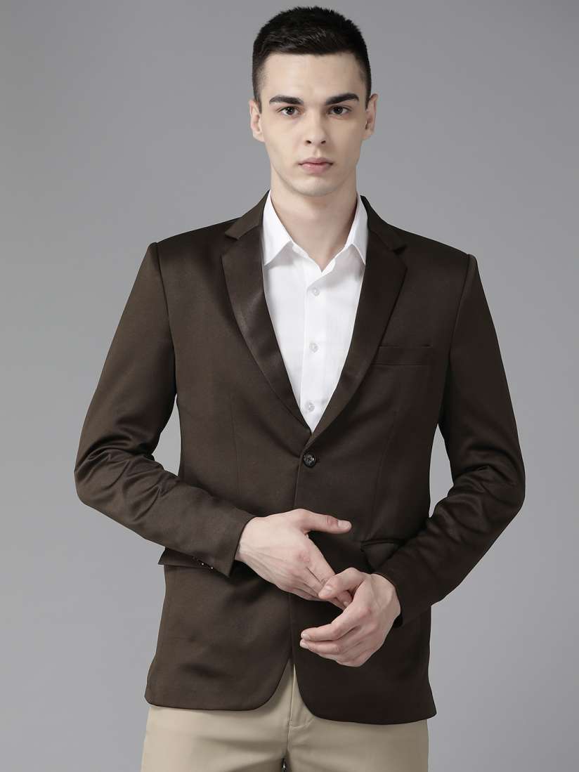 Buy Shaftesbury London Men Single Breasted Slim Fit Formal Blazer Blazers for Men 22919482 Myntra