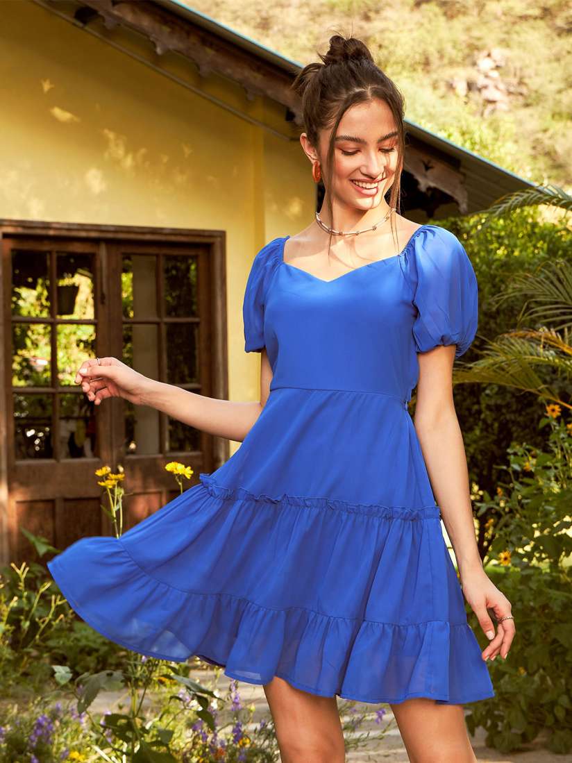 Myntra blue dress shop