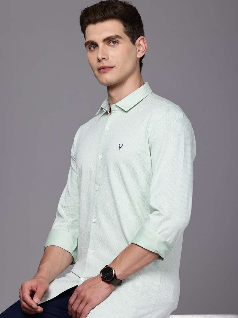 Buy Allen Solly Pure Cotton Slim Fit Opaque Printed Casual Shirt Shirts for Men 22924744 Myntra