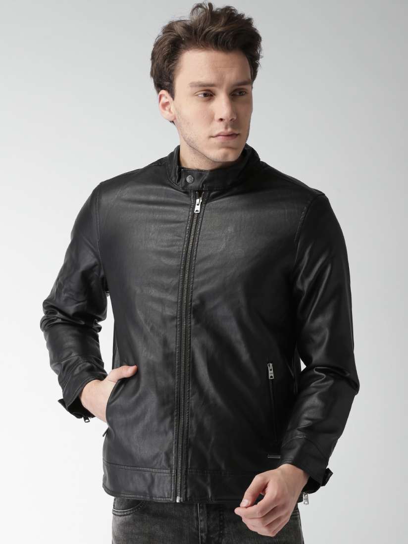 Aeropostale leather jacket mens online