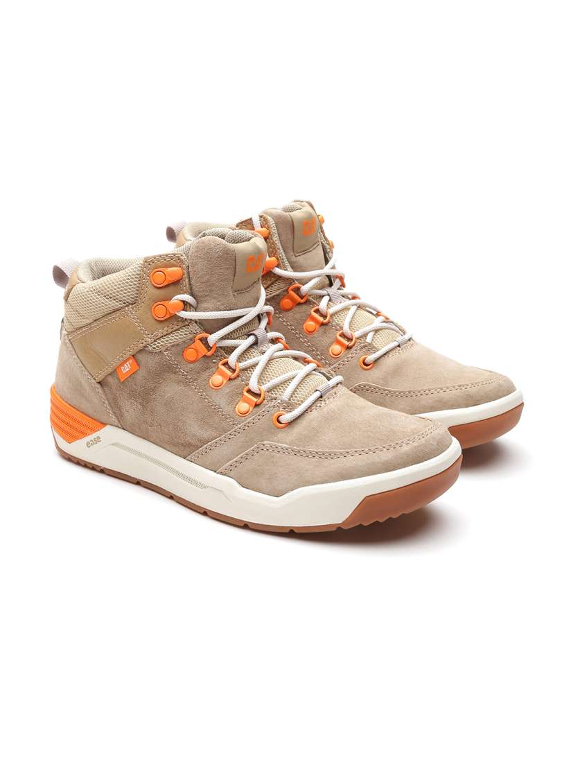 Buy CAT Men Brown Mid Top Leather Sneakers Casual Shoes for Men 2292918 Myntra
