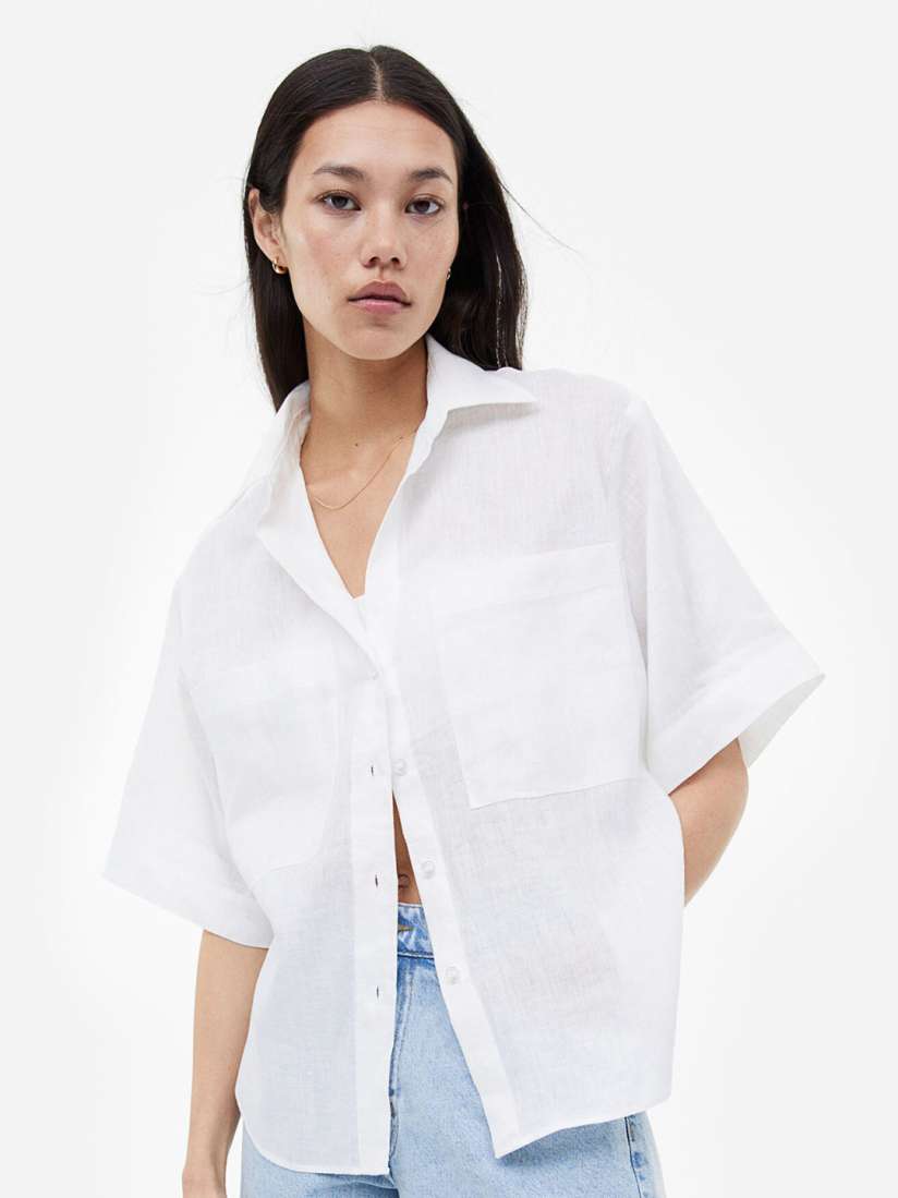 White shirt h&m womens cheap