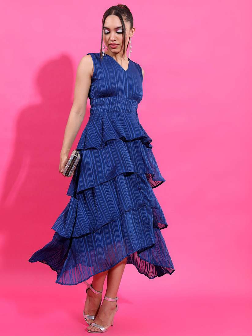 Myntra blue dress on sale