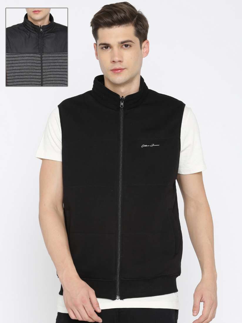 Buy Octave Men Black Grey Solid Reversible Sweatshirt Sweatshirts for Men 2293509 Myntra