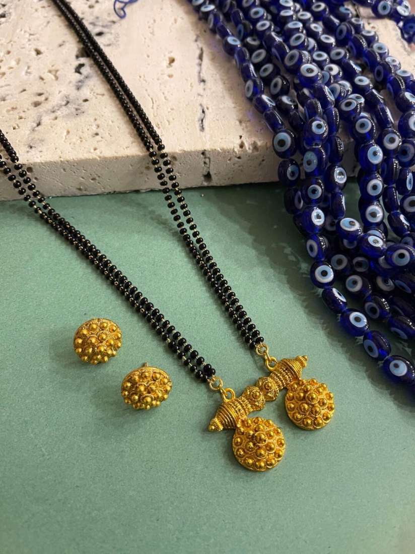 Buy Digital Dress Room Gold Plated Vati Mangalsutra Designs Set With Earrings Mangalsutra for Women 22938394 Myntra
