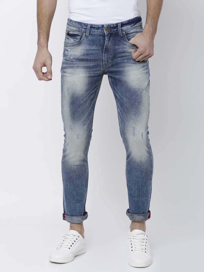 Buy LOCOMOTIVE Men Blue Slim Fit Mid Rise Clean Look Stretchable Jeans Jeans for Men 2293870 Myntra