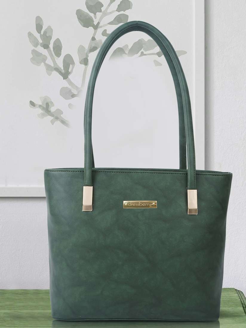 Buy DressBerry Green Structured Handheld Bag Handbags for Women 22938758 Myntra