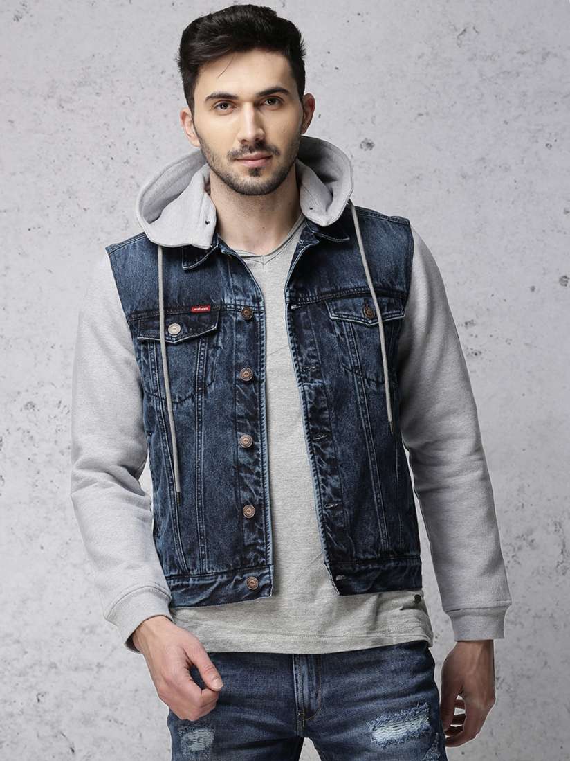 Buy Ecko Unltd Men Blue Solid Denim Jacket Jackets for Men 2294219 Myntra