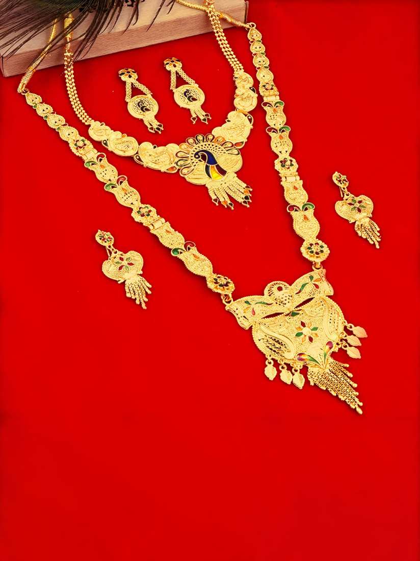 Mansiyaorange alloy jewel set store
