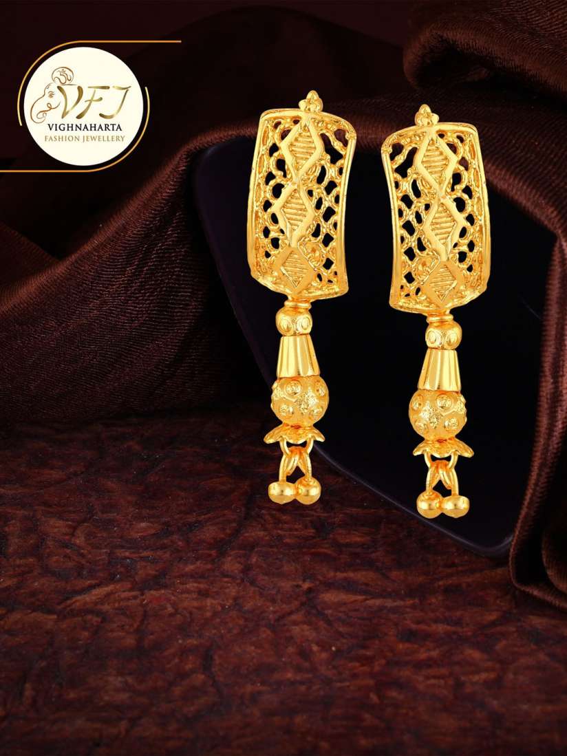 Buy Vighnaharta Gold Plated Floral Drop Earrings Earrings for Women 22947796 Myntra