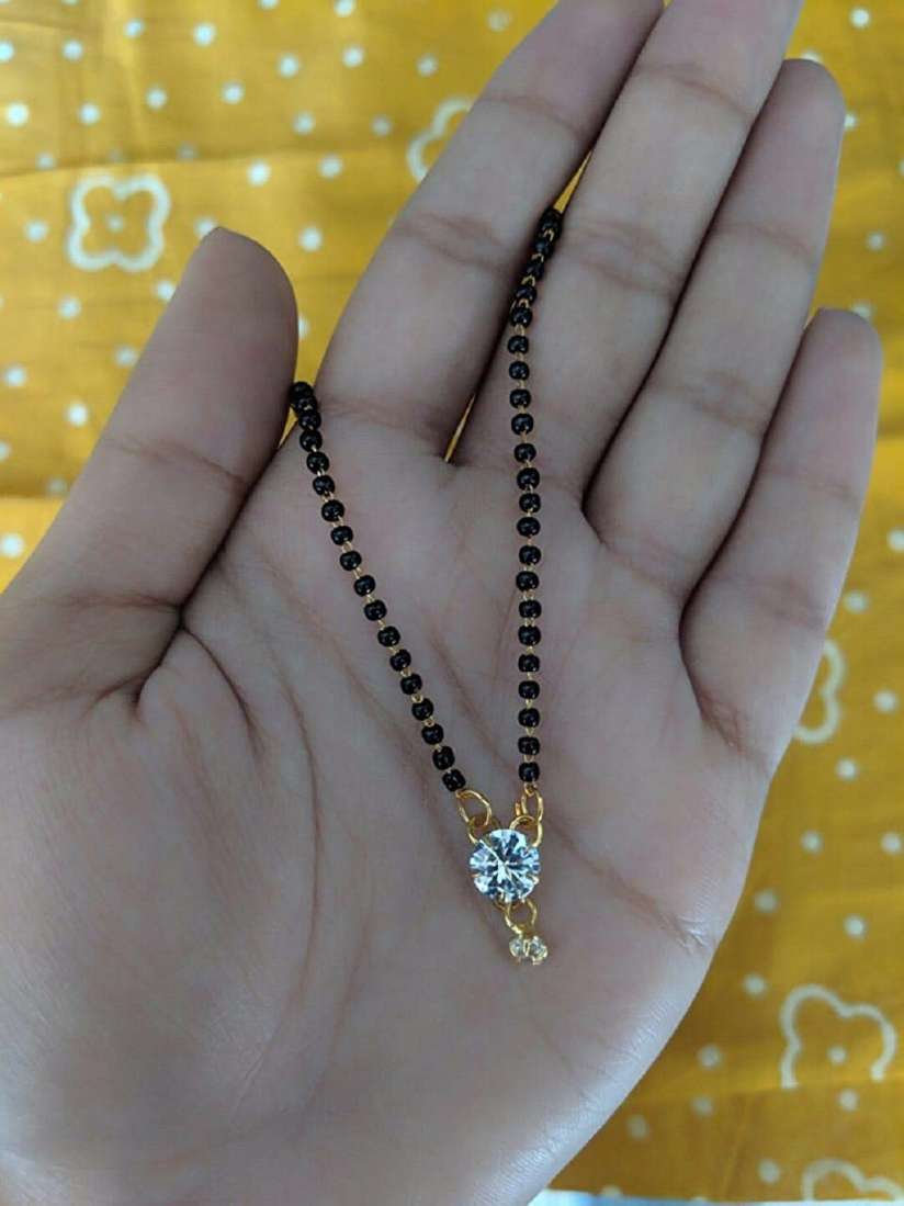 Buy JEWEL WORLD American Diamond Single Stone Mangalsutra With Earrings Mangalsutra for Women 22953010 Myntra