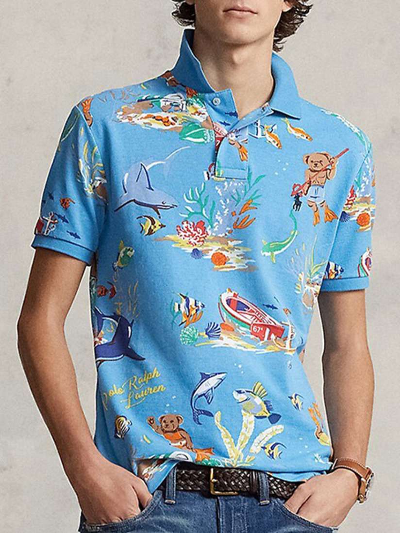 Custom fit bear mesh polo store