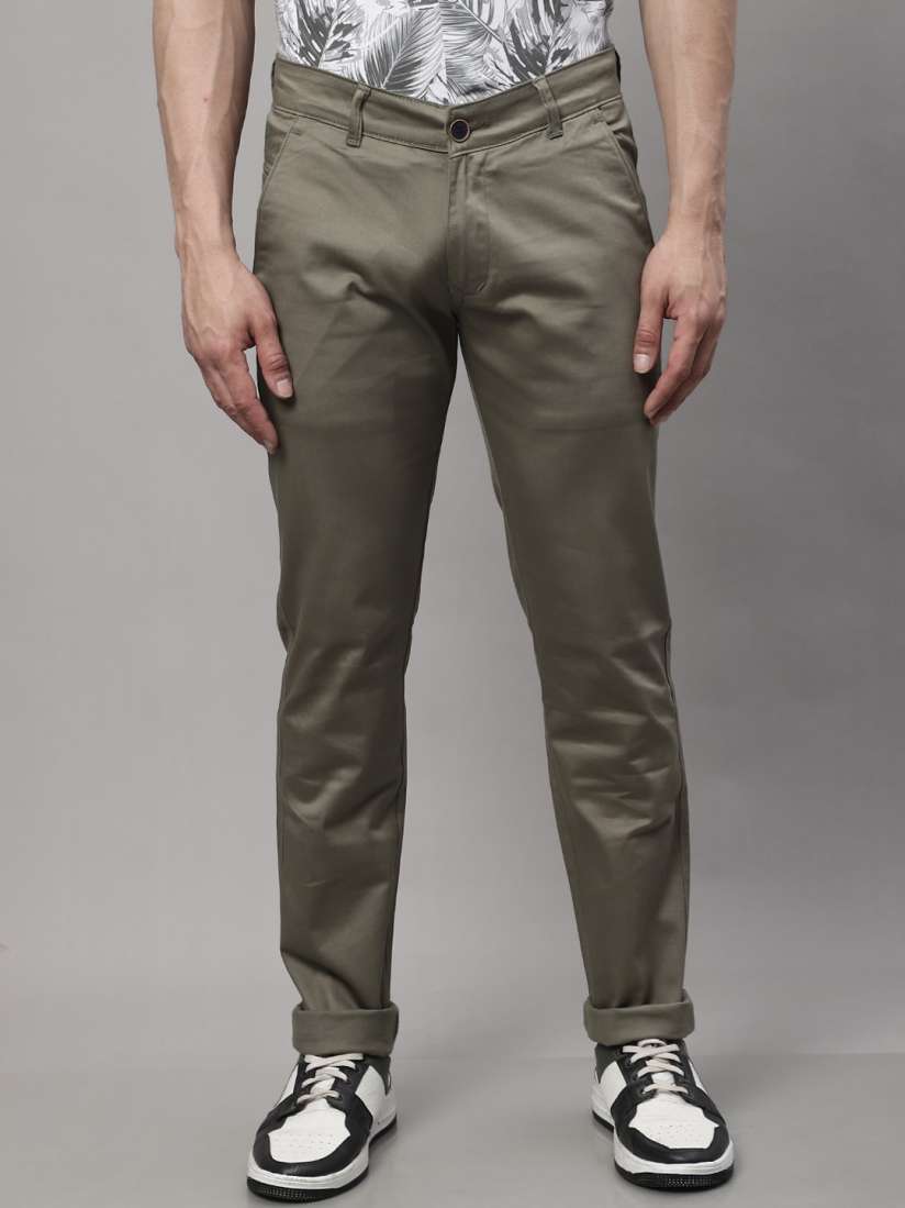 Buy Majestic Man Smart Mid Rise Slim Fit Cotton Chinos Trousers for Men 22962390 Myntra