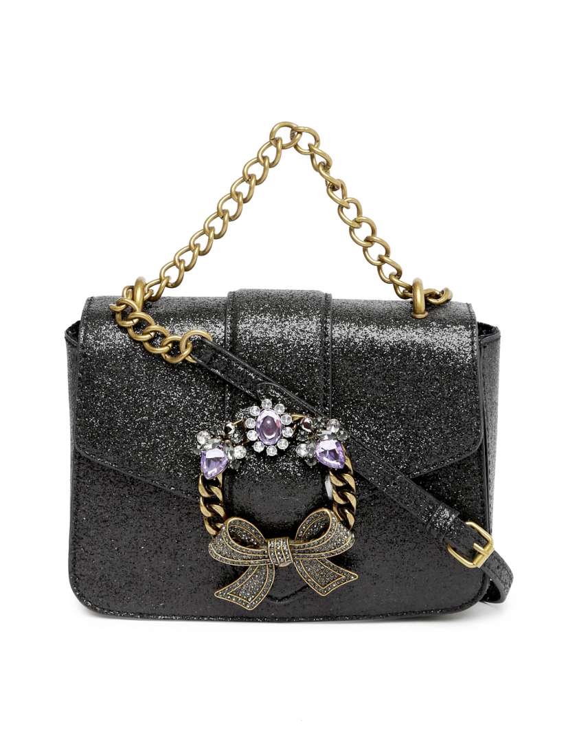 Buy ALDO Black Embellished FERONNEL Sling Bag Handbags for Women 2296922 Myntra