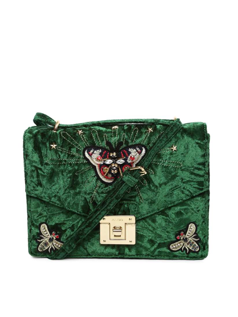 Buy ALDO Green Embellished Sling Bag Handbags for Women 2296941 Myntra