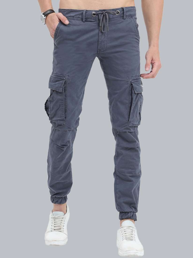 Buy Reslag Men Mid Rise Cotton Slim Fit Cargo Joggers Trousers for Men 22970034 Myntra