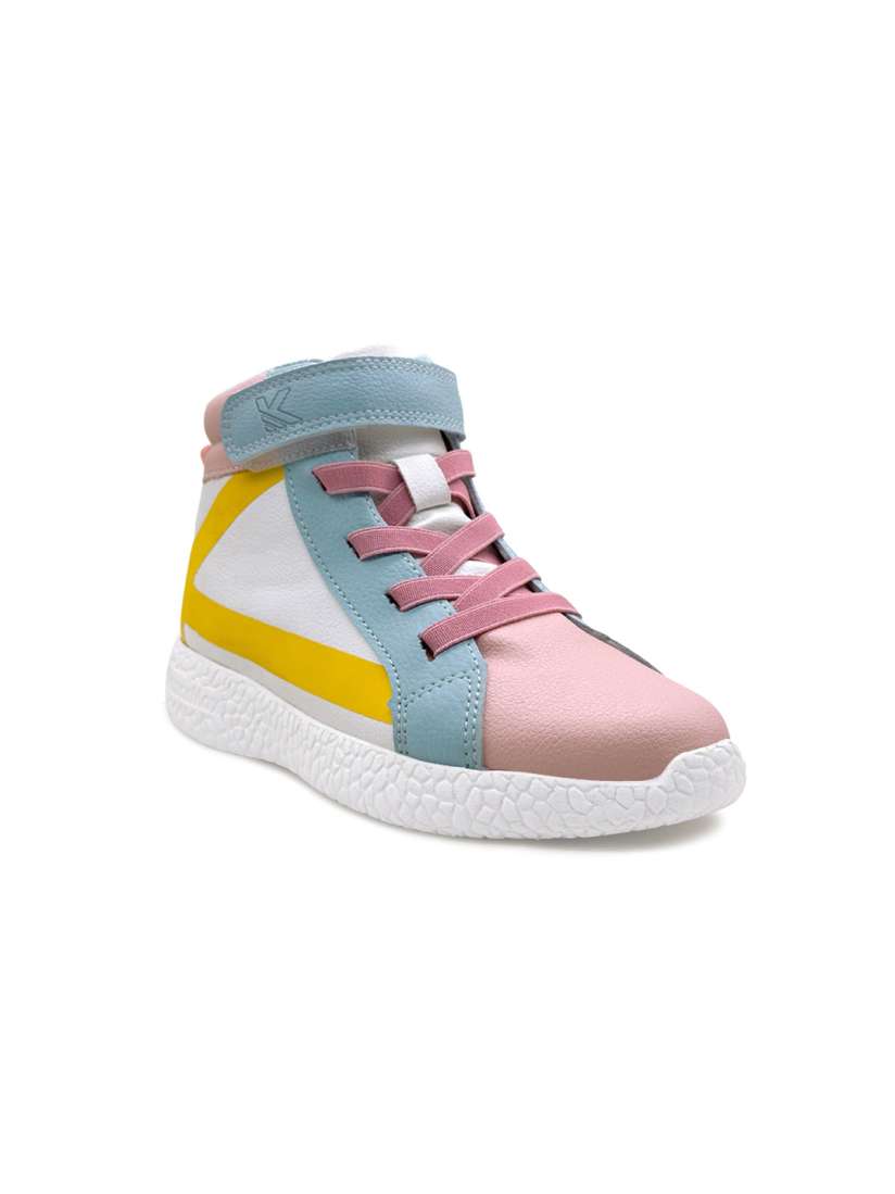 Buy KazarMax Kids Hopits Mid Top Colourblocked Memory Foam Contrast Sole  Sneakers - Casual Shoes for Unisex Kids 22973380 | Myntra