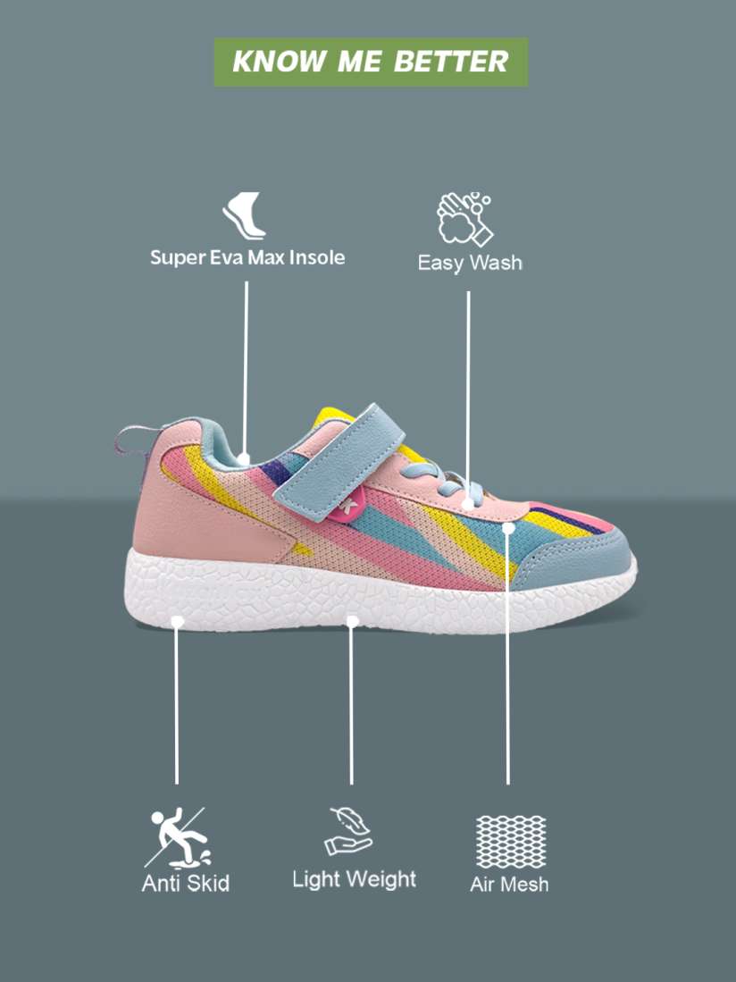 Buy KazarMax Girls Colourblocked Memory Foam Sneakers Casual Shoes for Girls 22973394 Myntra