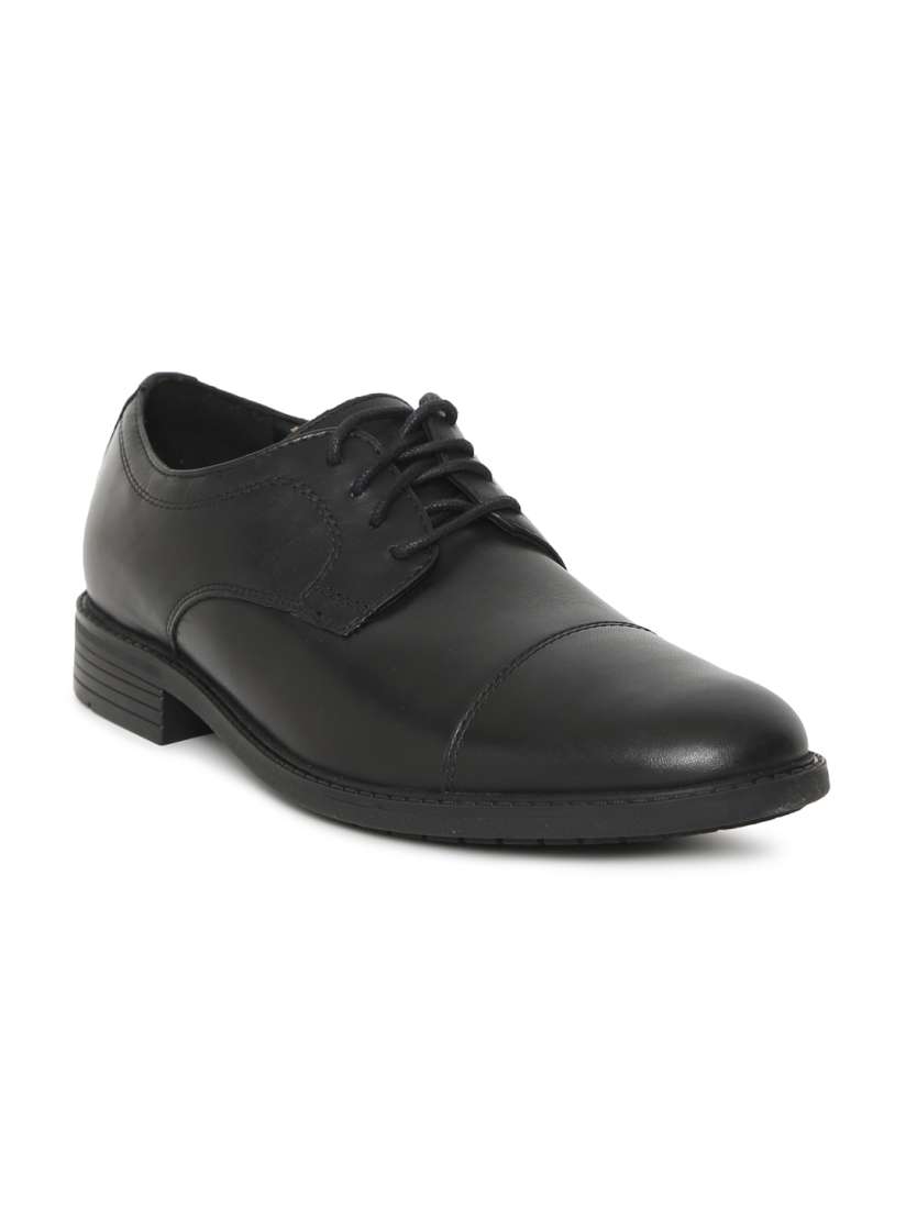 Buy Clarks Men Black Leather Delk Pace Formal Derby Shoes Formal Shoes for Men 2297492 Myntra