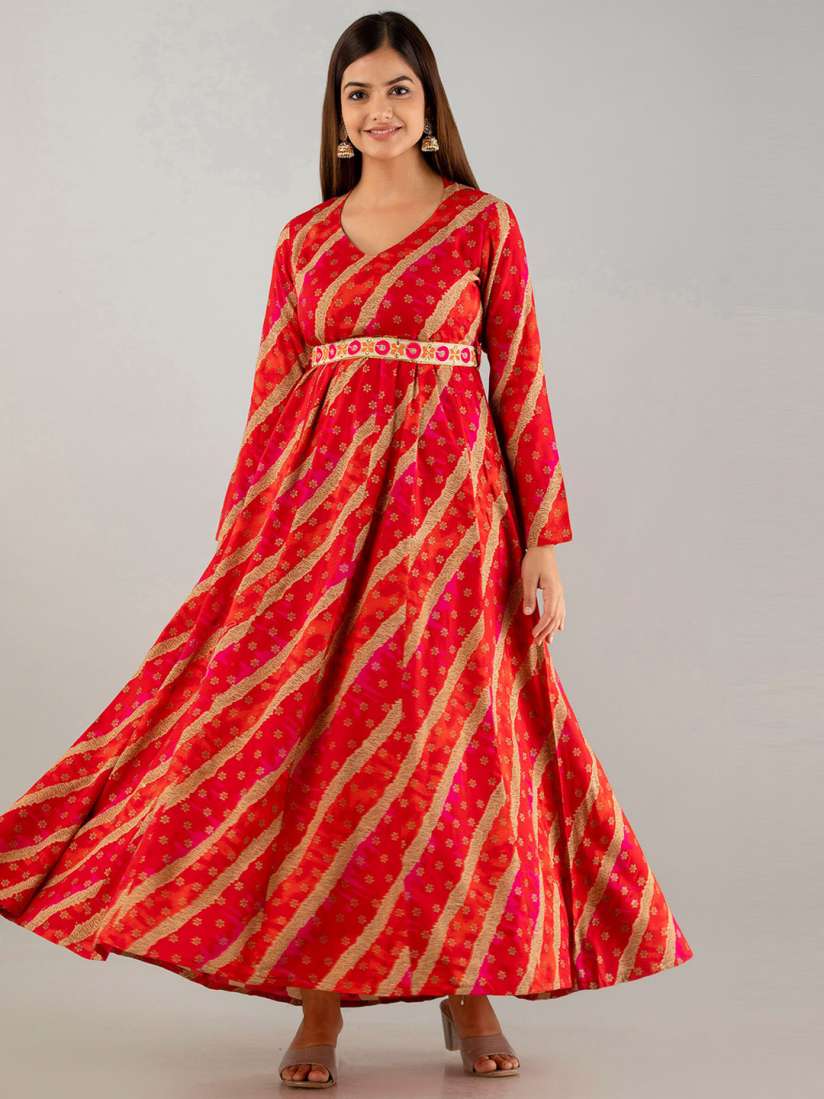 Buy KALINI Printed Anarkali Maxi Dress Ethnic Dresses for Women 22976532 Myntra