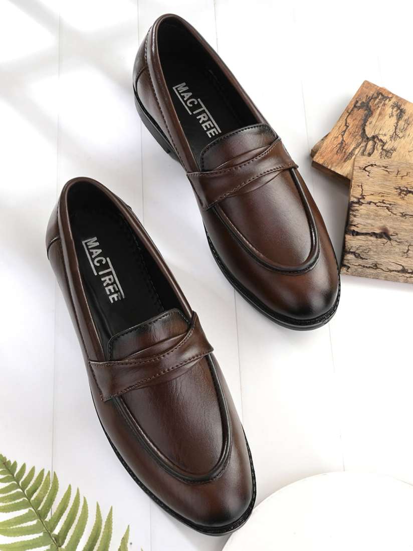 Buy Mactree Men Textured Penny Loafers Casual Shoes for Men 22979712 Myntra