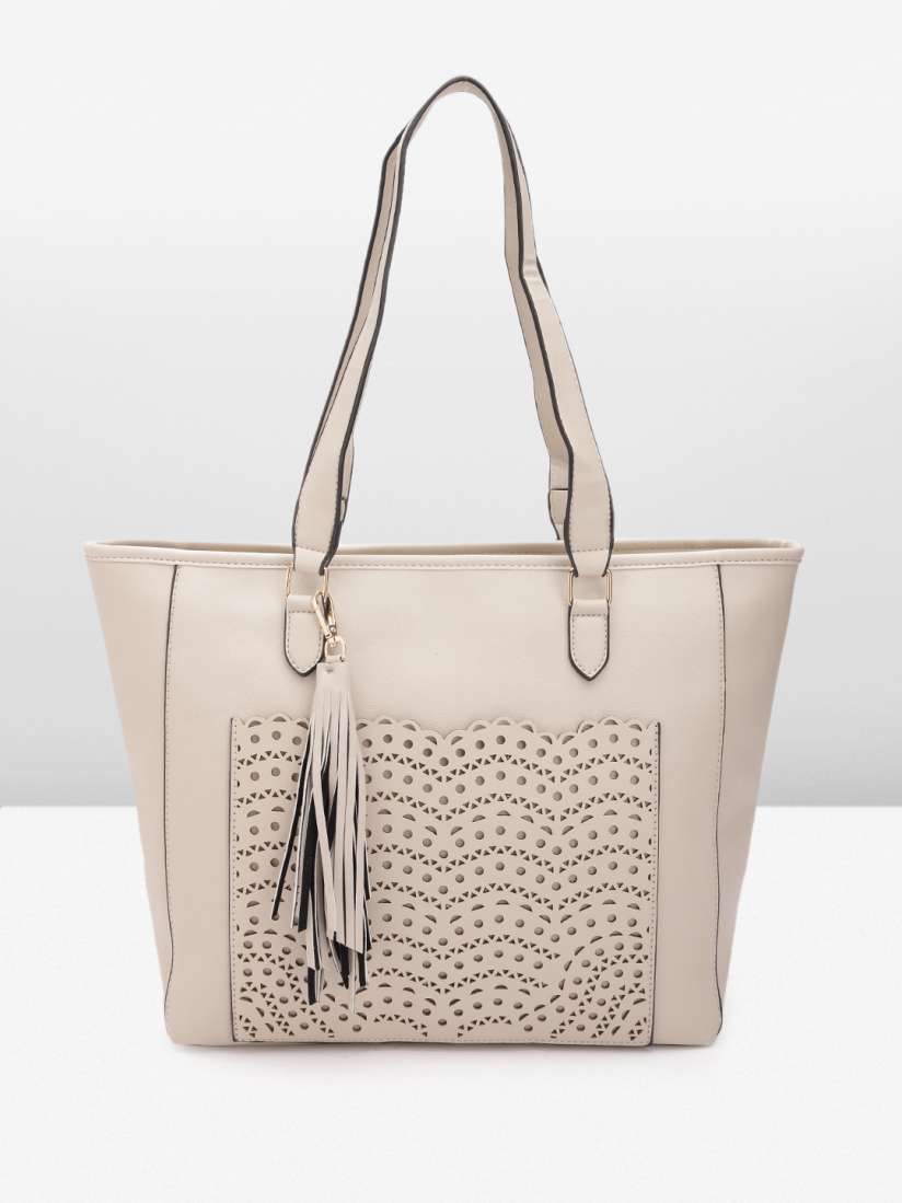 Buy DOROTHY PERKINS Structured Shoulder Bag with Lasercut Tasselled Detail Handbags for Women 22997480 Myntra