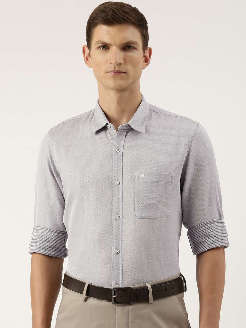 Buy Peter England Men Slim Fit Opaque Casual Shirt Shirts for