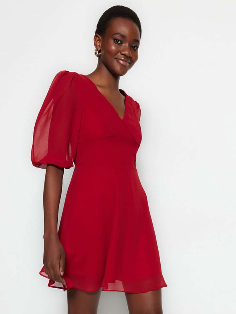 Buy Trendyol Cold Shoulder A Line Mini Dress Dresses for Women 23008520 Myntra
