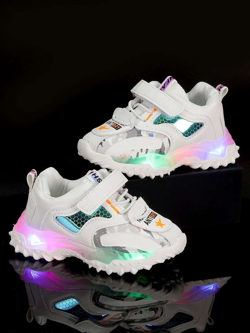 Buy PASSION PETALS Kids Printed Lightweight LED Sneakers Casual Shoes for Unisex Kids 23013898 Myntra