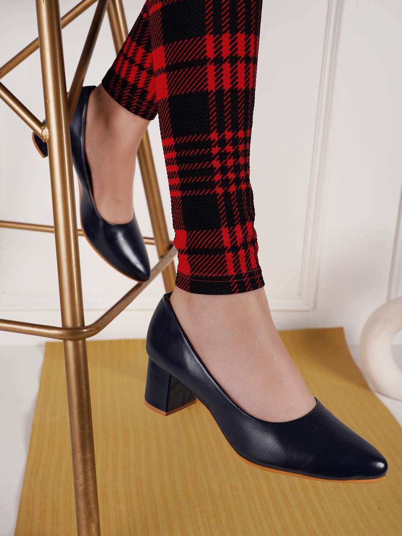 Dressberry Block Navy Heels Buy DressBerry Women Brown Block Heels