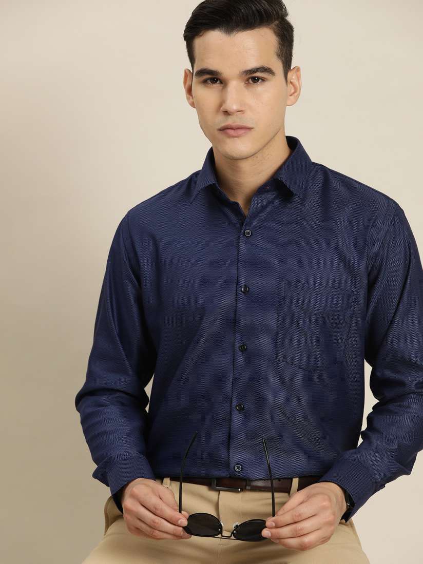 Buy Hancock Premium Textured Pure Cotton Slim Fit Party Shirt Shirts for Men 23024060 Myntra