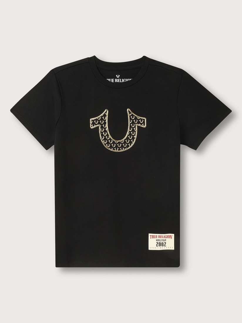 Black True Religion Metallic Print T Shirt True Religion Boys