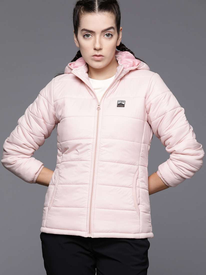 Buy HRX by Hrithik Roshan Solid Applique Detailed Rapid Dry Outdoor Hooded Padded Jacket Jackets for Women 23029234 Myntra