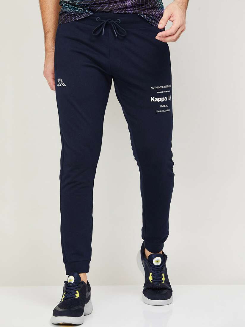 Buy Kappa Men Mid Rise Slim Fit Cotton Joggers Track Pants for Men 23036206 Myntra