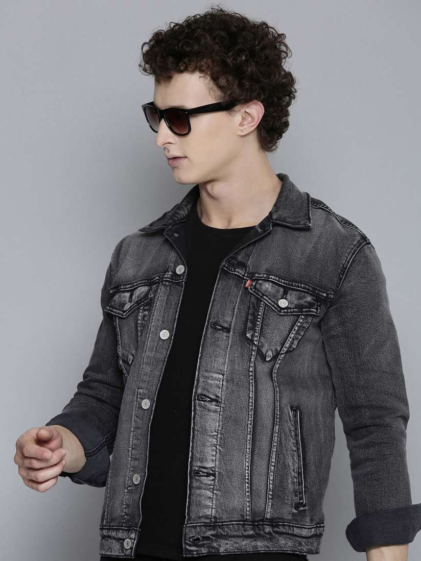 Buy Levis Men Solid Denim Jacket Jackets for Men 23037036 Myntra