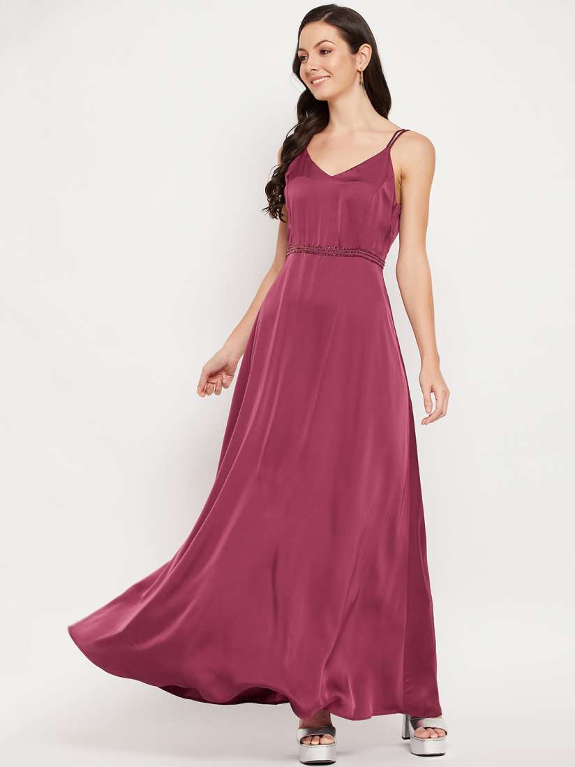 Buy Madame Shoulder Straps Maxi Dress Dresses for Women 23043502 Myntra