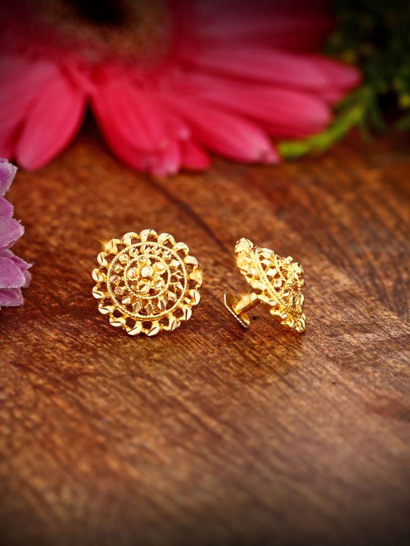 Buy Vighnaharta Gold Plated Floral Studs Earrings Earrings for Women 23045338 Myntra